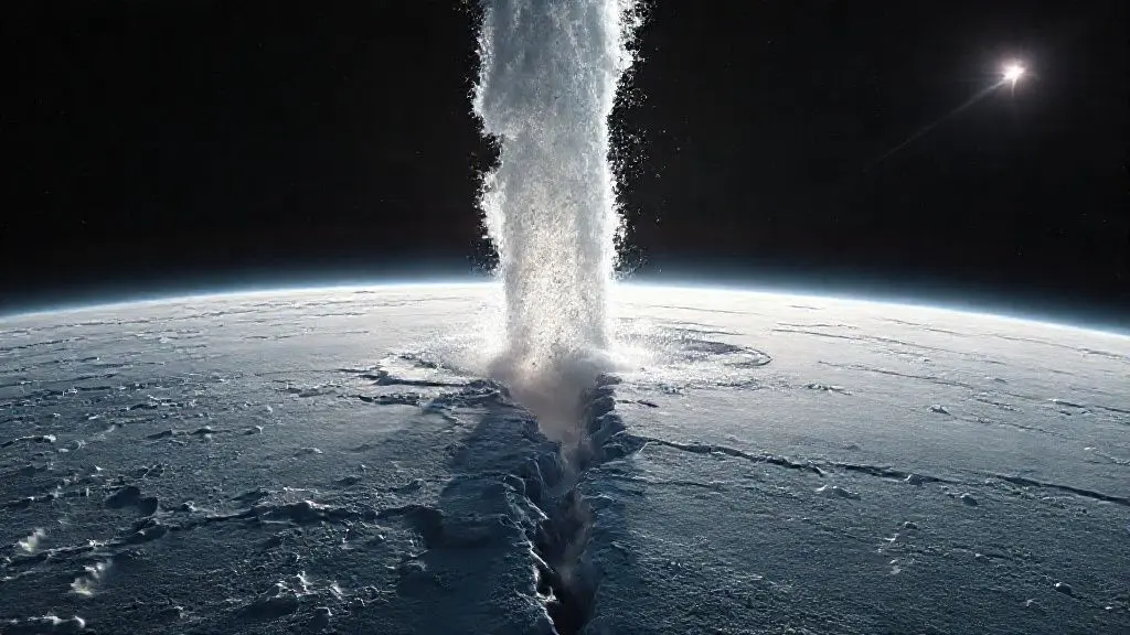 살아 움직이는 표면, 균열과 수증기 기둥의 정체