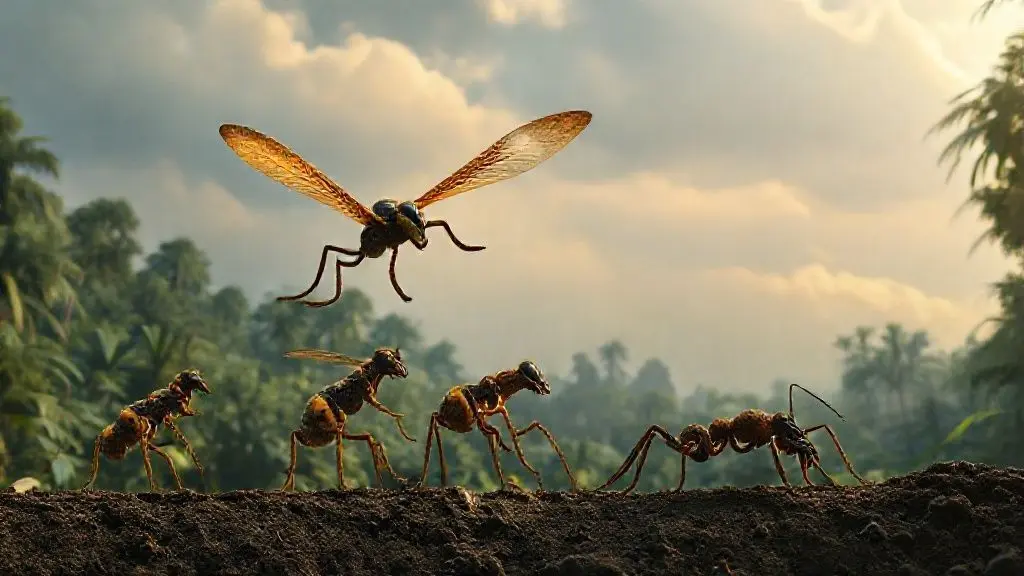 날개를 버리고 땅으로 향한 조상, 개미의 탄생 비화