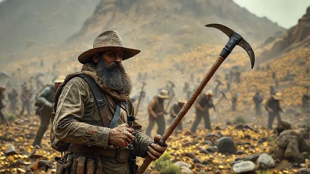 황금을 향한 '곡괭이 장사'의 비유