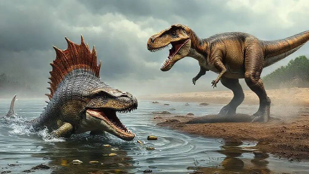 4. 육지와 물의 지배자들: '스피노사우루스'와 '티라노사우루스 렉스'