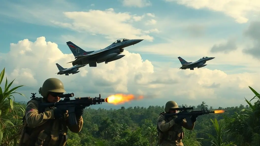 전면전 위협 고조: 각국 군사적 움직임