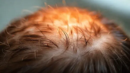 A close-up shot of a healthy scalp with strong hair follicles, illuminated by a gentle, hopeful light, symbolizing new growth and advanced treatment.