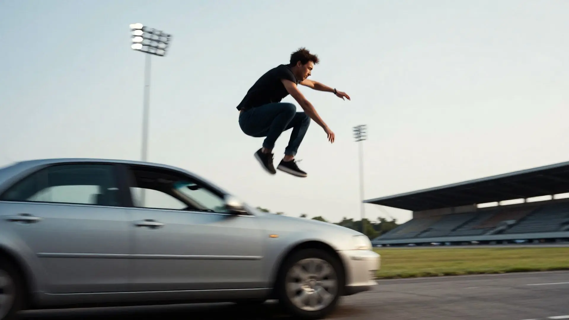 1. 평범함을 거부하는 도전: 자동차 뛰어넘기