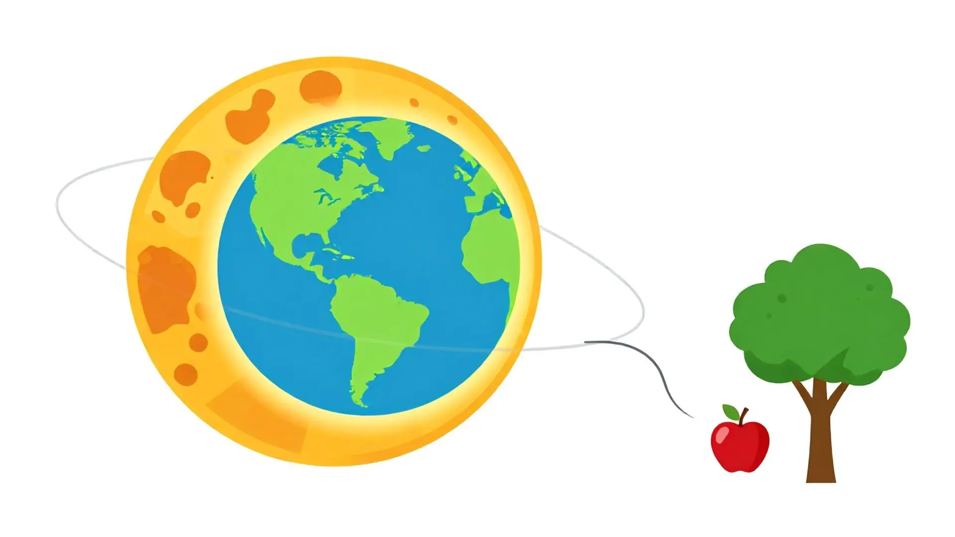 사과가 떨어지고 행성이 공전하는 이유: 시공간의 곡선 운동