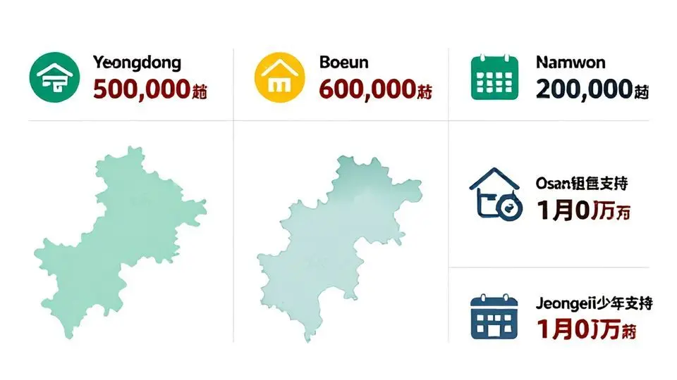 주요 지역별 지원금 상세 안내