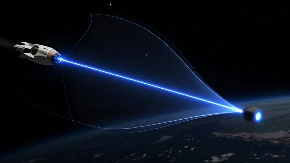 레이저 빛의 굴절: 중력이 빛을 휘게 한다