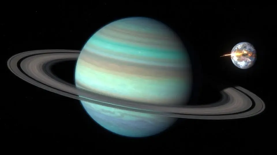 3. 보정된 파란색과 반란아 위성 트리톤