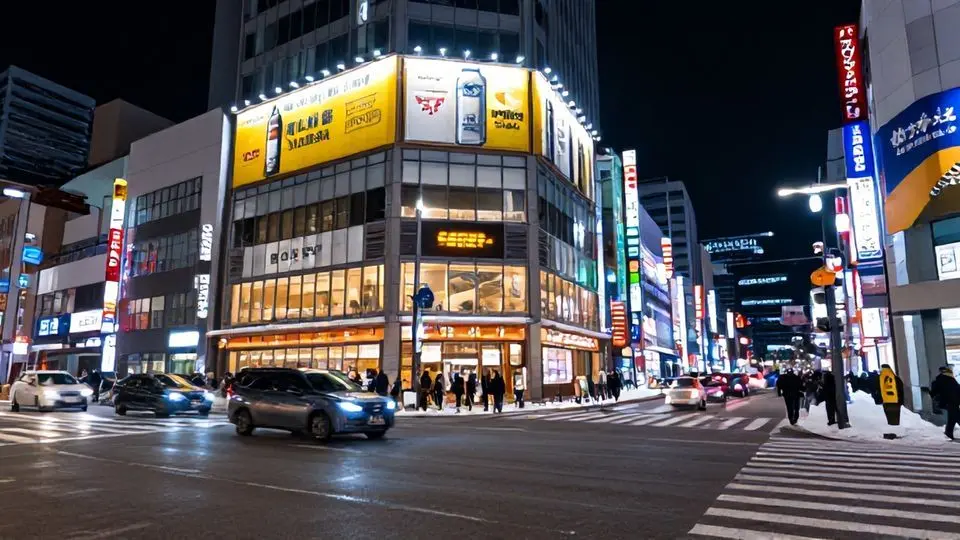 삿포로의 겨울밤, 스스키노의 찬란함