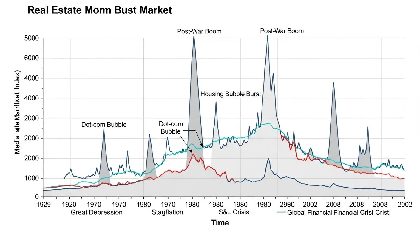 토지 투기의 그림자: 주기적인 거품과 붕괴의 역사