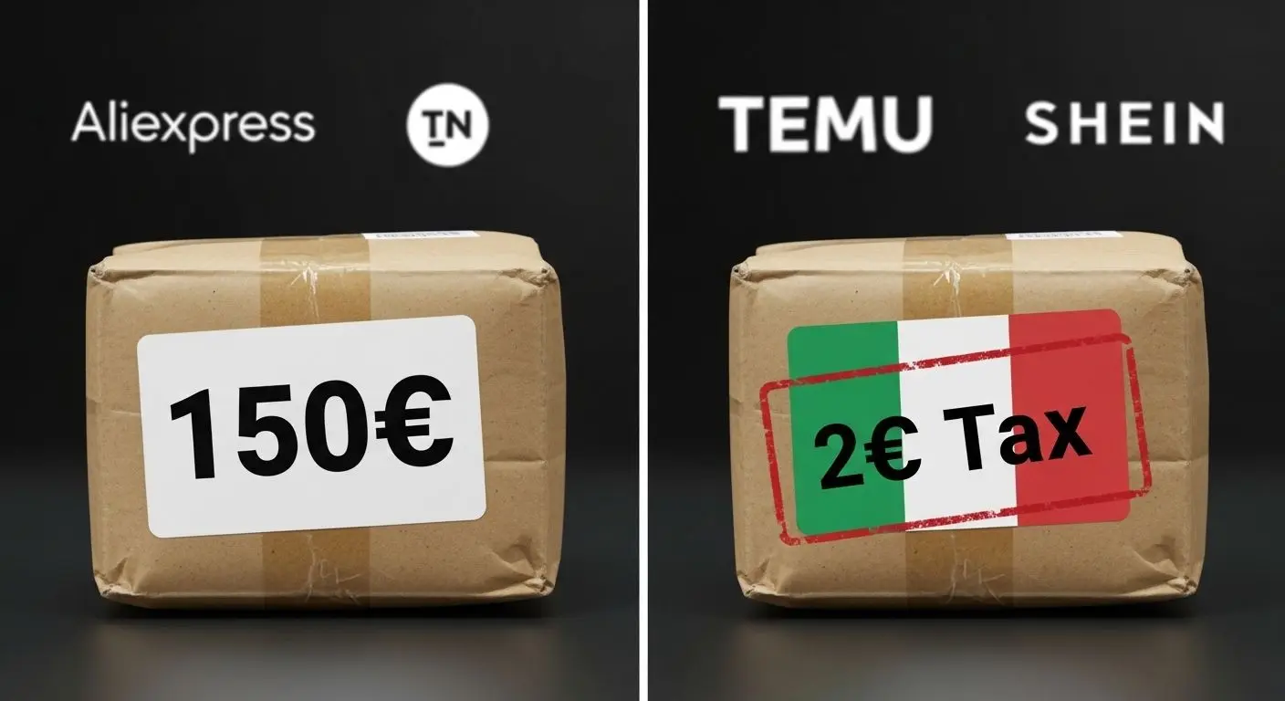 2. 이탈리아 정부의 도박: 150유로 이하 소포에 2유로 세금 부과