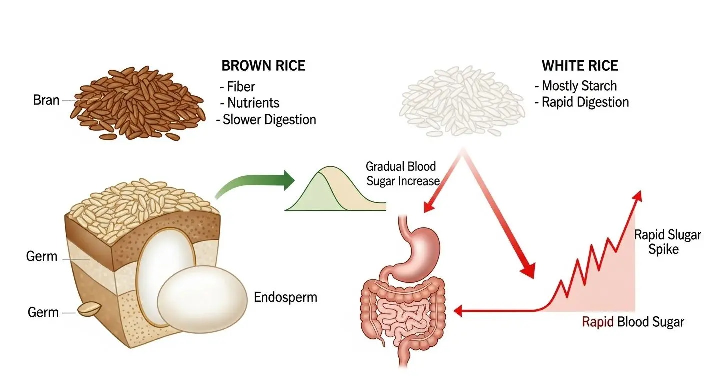 1. 왜 하얗게 도정된 쌀밥이 혈관에 위험한가?