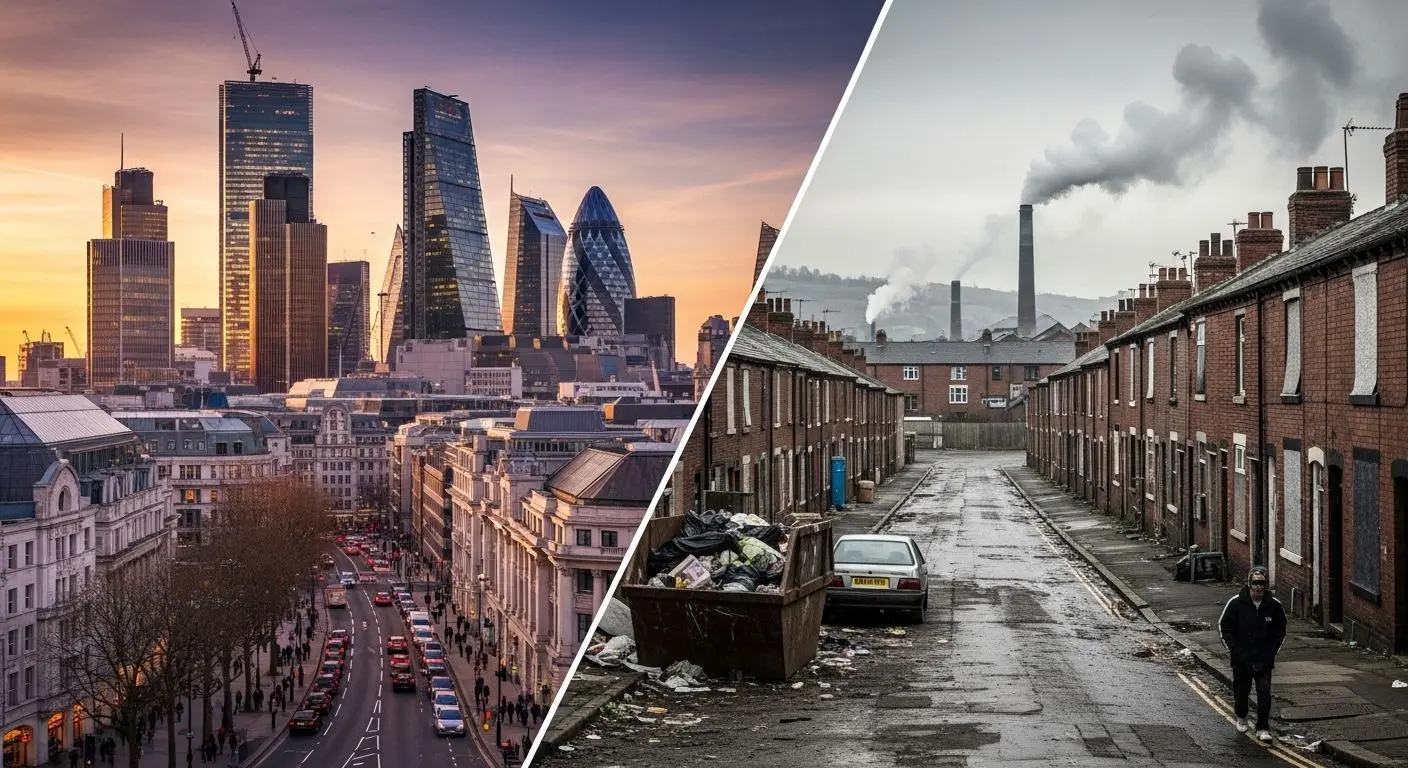 1. 서론: 화려한 런던의 이면에 숨겨진 영국의 경제적 분열