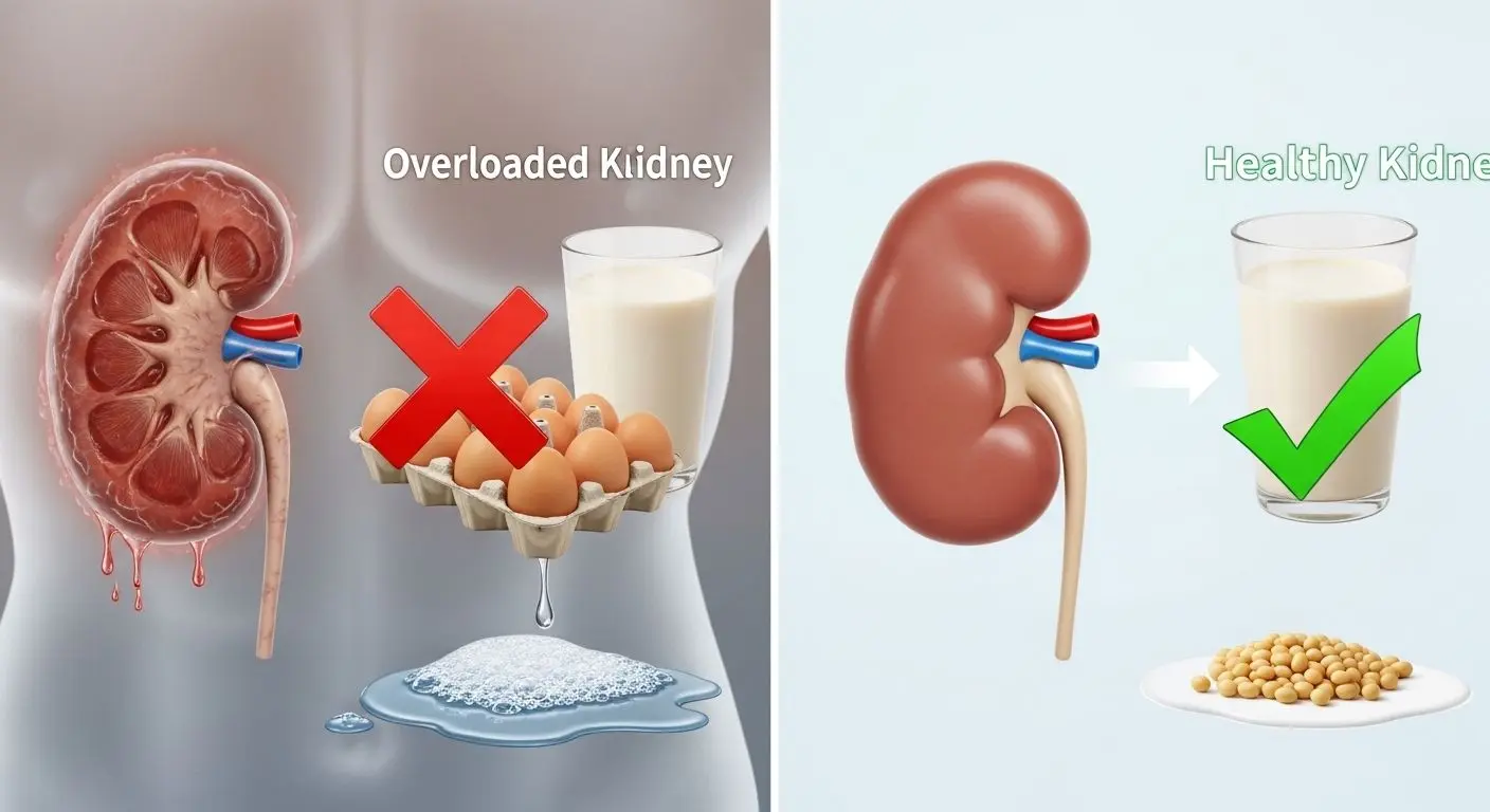 계란과 상극인 음식 2: 뼈 건강을 위한 두유의 배신 - 콩팥을 혹사시키는 조합