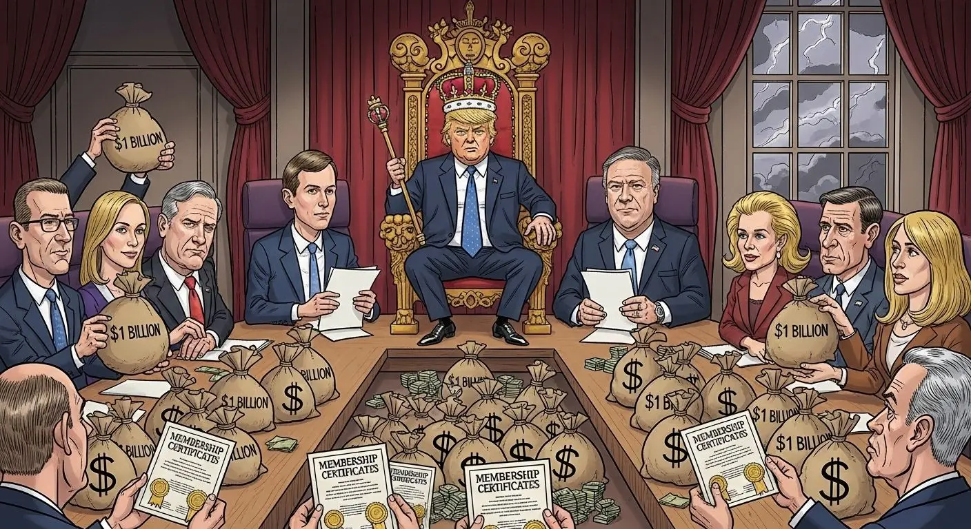 트럼프 종신 의장제와 10억 달러 회원국, '평화 장사' 논란