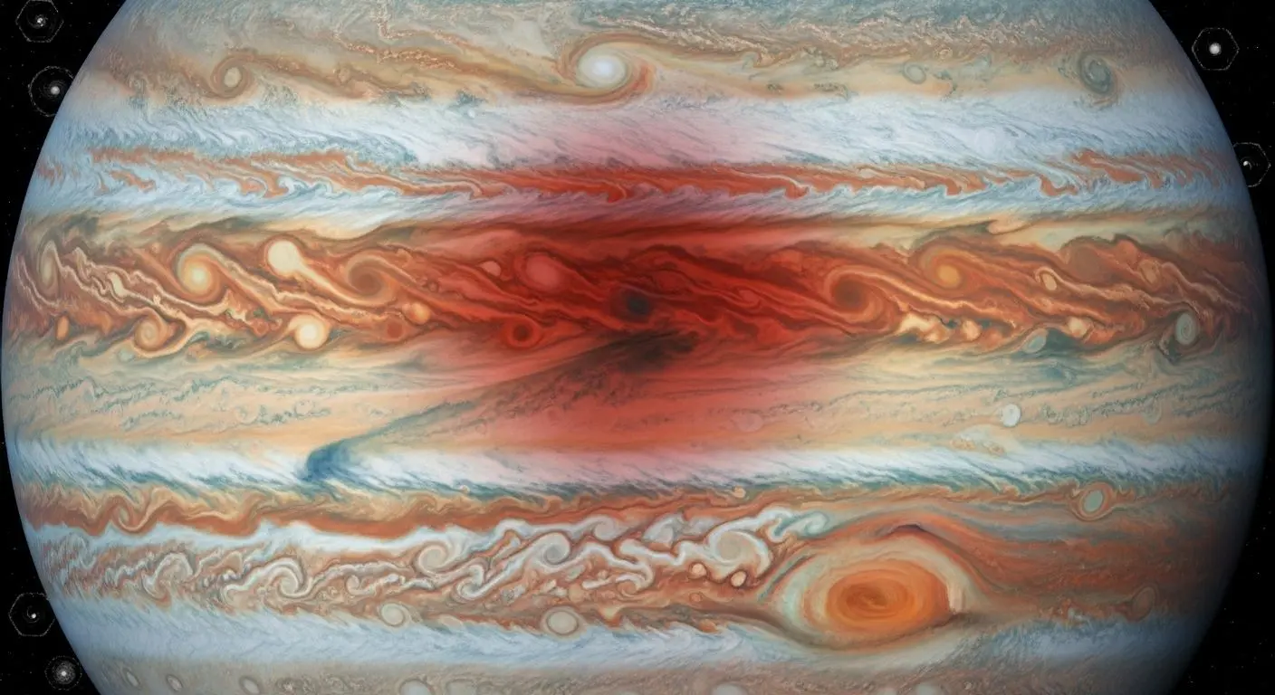 끊임없이 휘몰아치는 목성의 대기: 대적점과 숨겨진 비밀