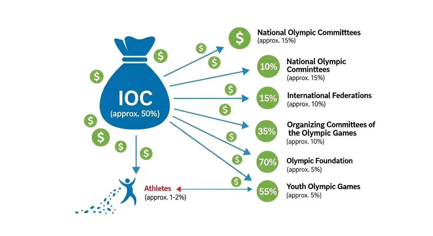 방송권 77억 달러 vs 선수 수익 4.1%: 올림픽 수익 배분의 왜곡