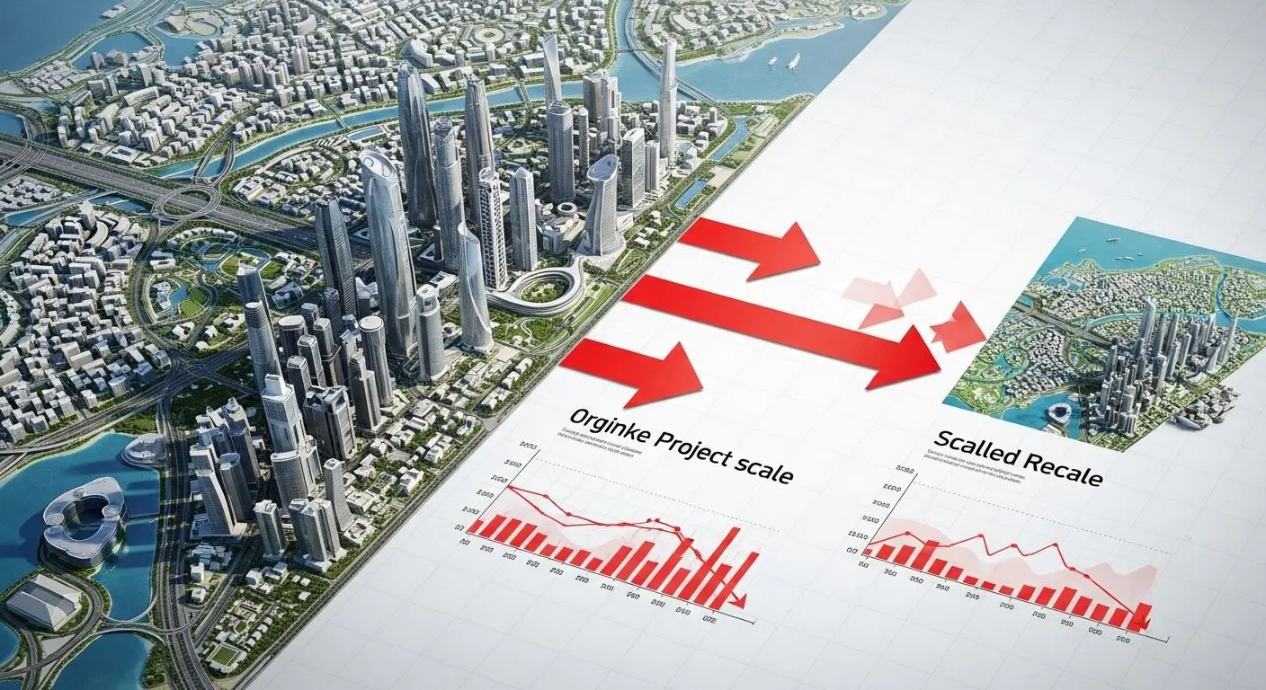 170km에서 2km로: 초대형 프로젝트의 대폭 축소와 내부 문제