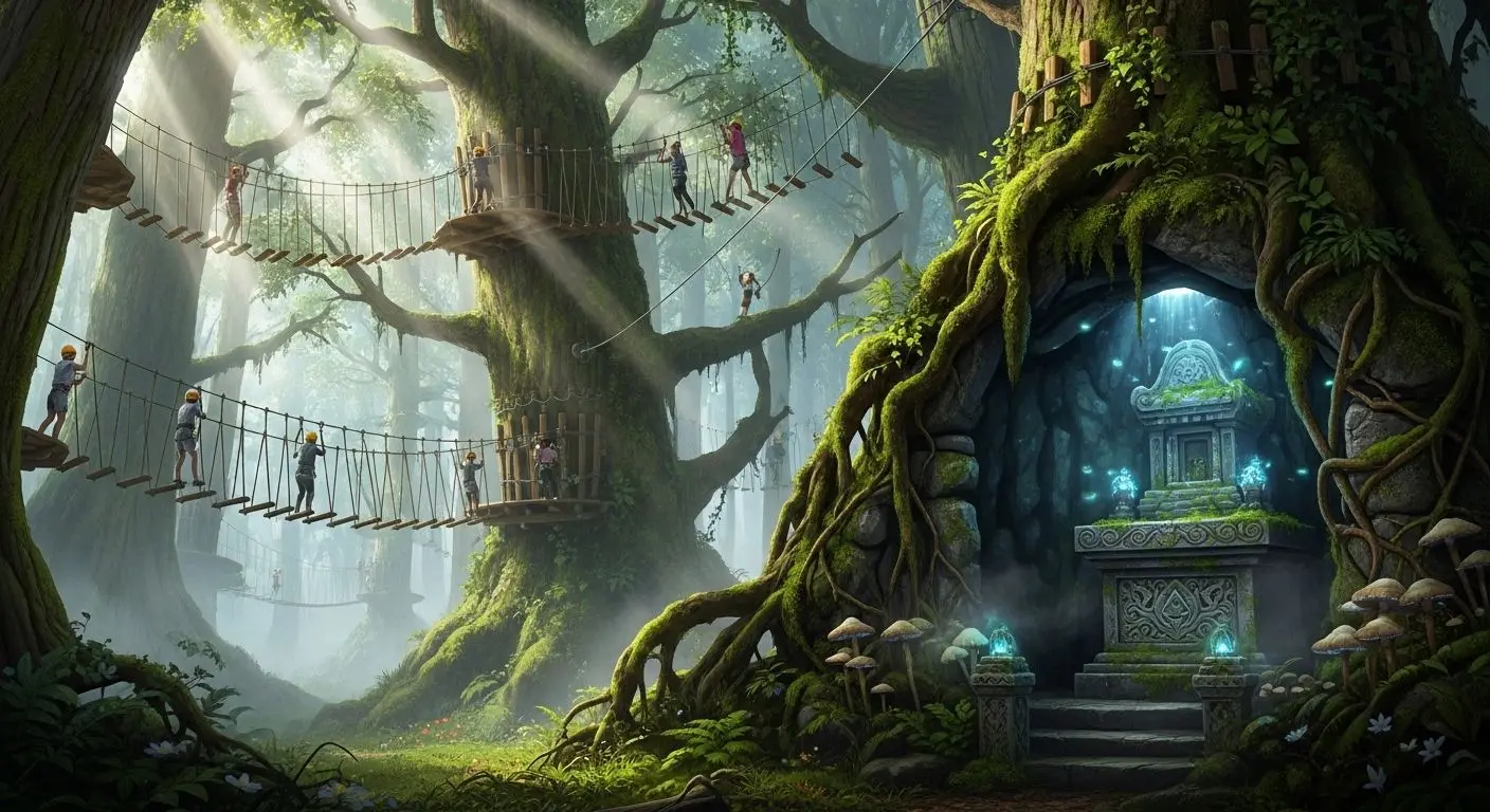 숲속에서 만나는 짜릿함과 평온함, 자연과 하나되는 경험