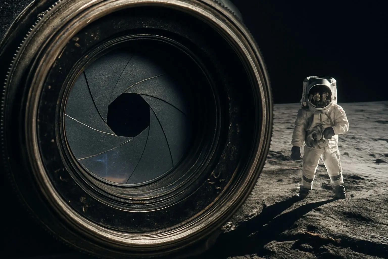 카메라 노출의 비밀: 밝은 달 표면이 별을 삼키다