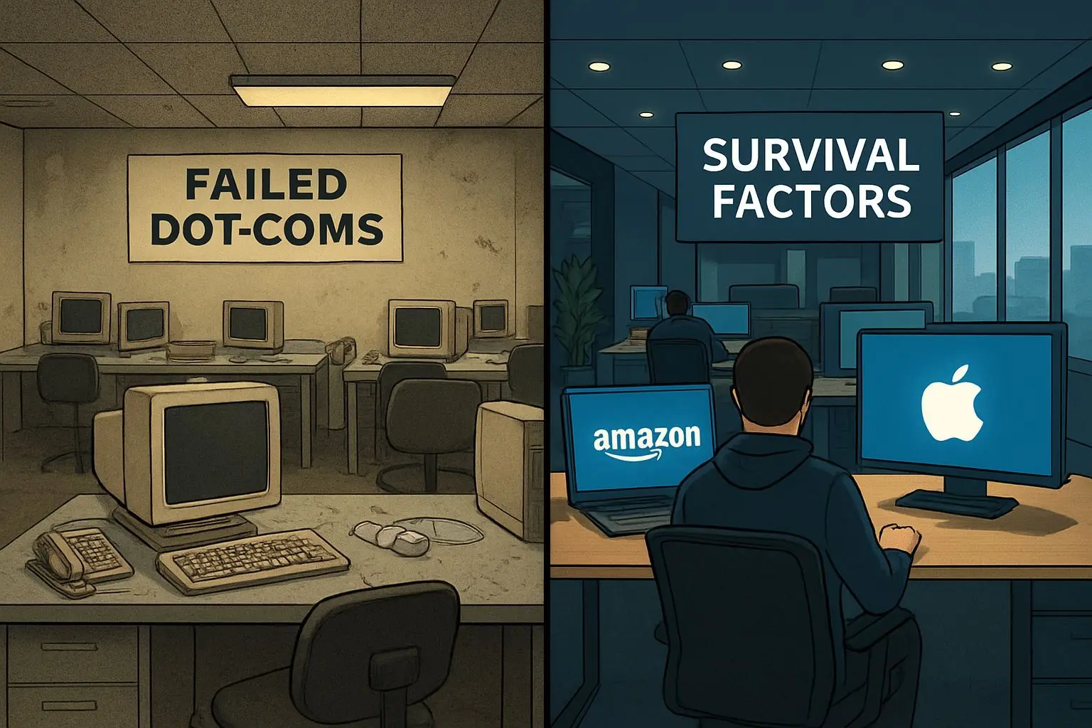 사라진 기업 vs 살아남은 기업: 생존의 조건은 무엇이었나