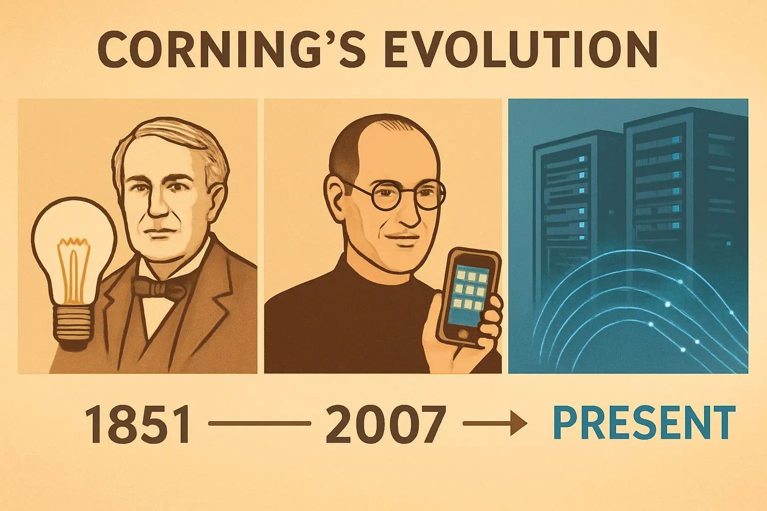 173년의 유리 제국에서 첨단 기술 플랫폼으로의 변신