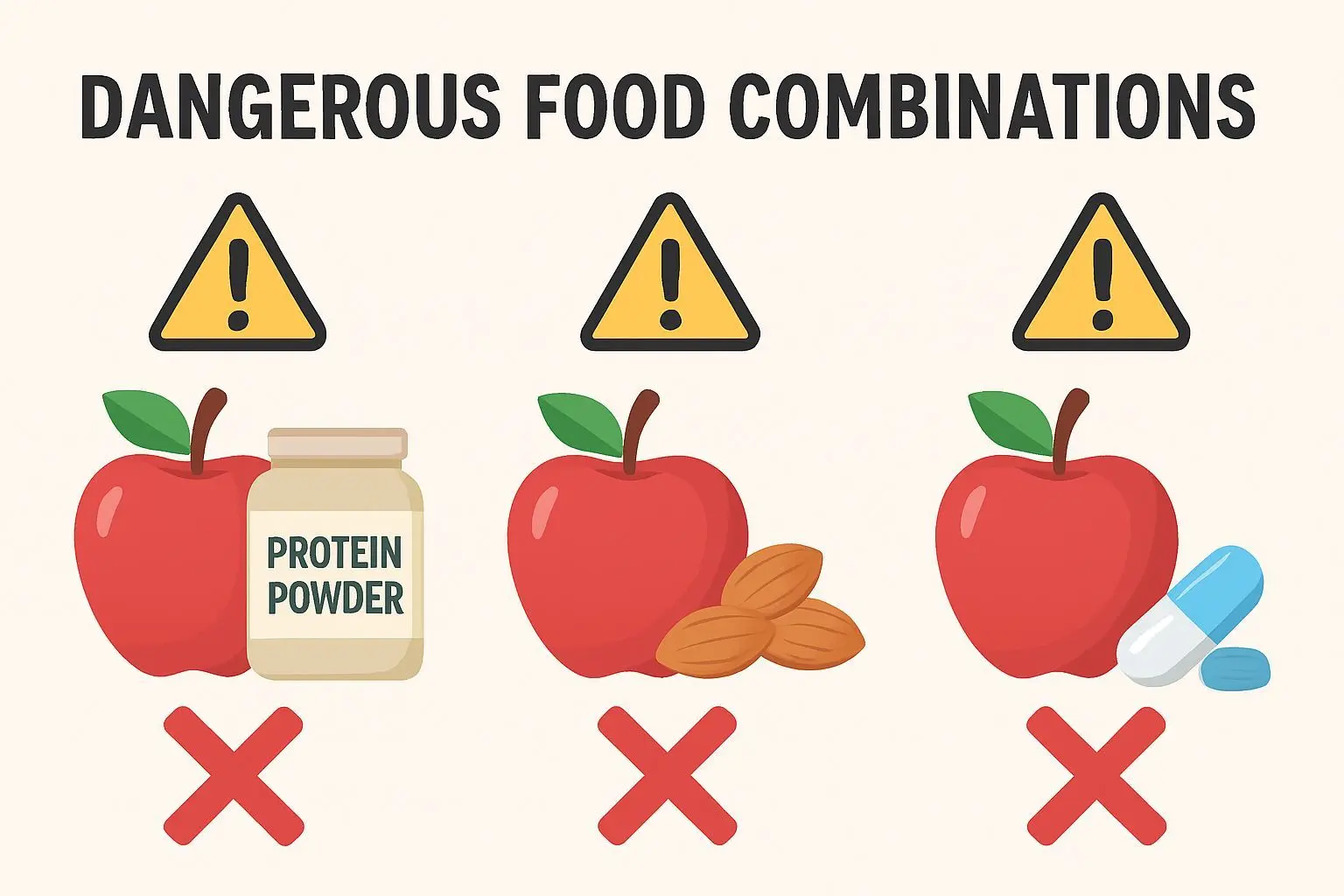절대 함께 먹으면 안 되는 위험한 조합 3가지