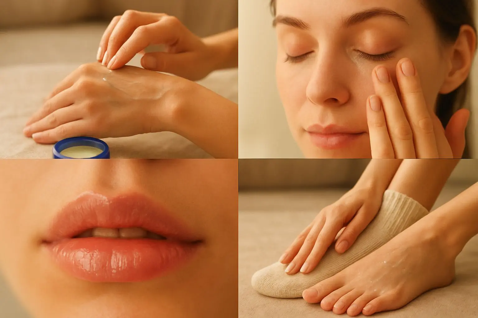 황금 활용법 4가지: 손, 눈가, 입술, 발 관리법