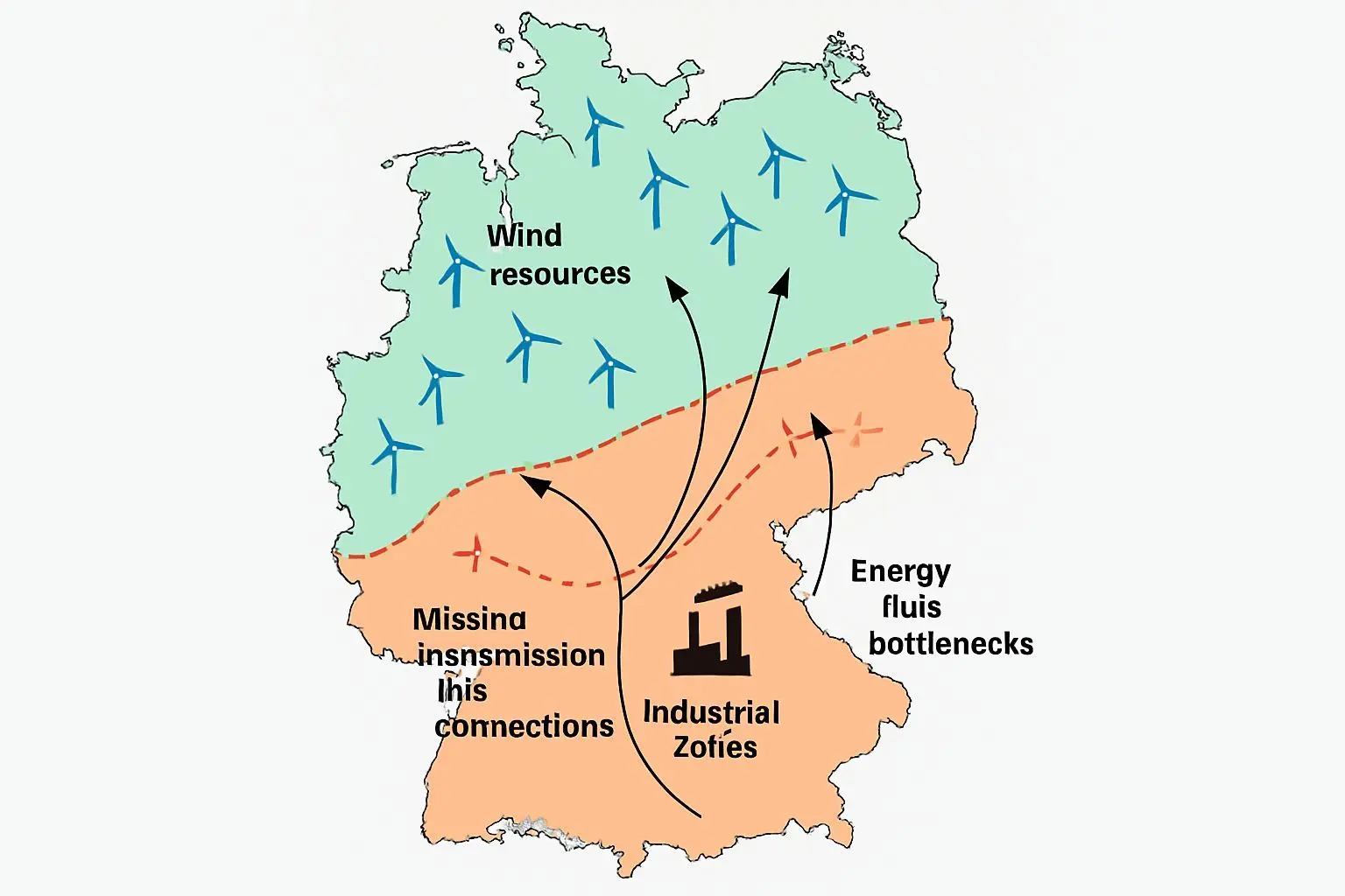 송전망 인프라 부족과 지역적 불균형