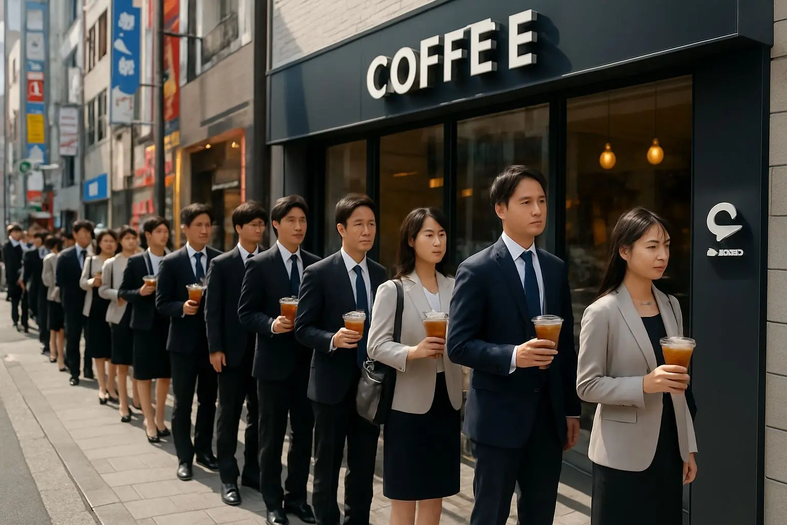 🚀 한국 저가 커피 일본 진출, 북적북적한 매장의 비결