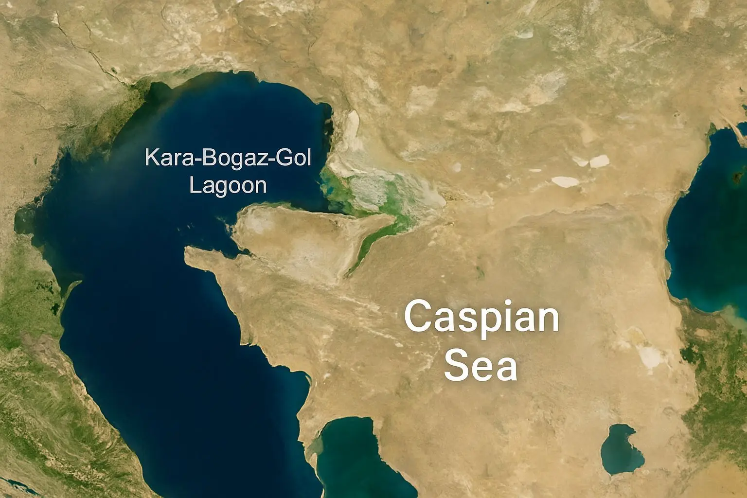 📈 카라보가즈골만과 카스피해의 수위 변화 드라마