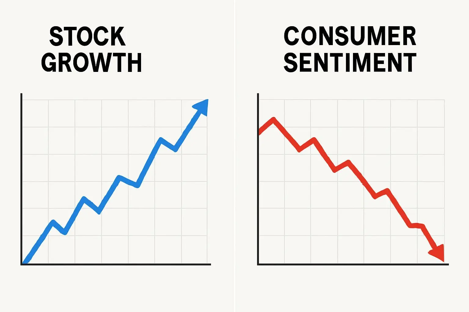 📈 주가는 강세, 소비는 약세: 극과 극을 달리는 지표들