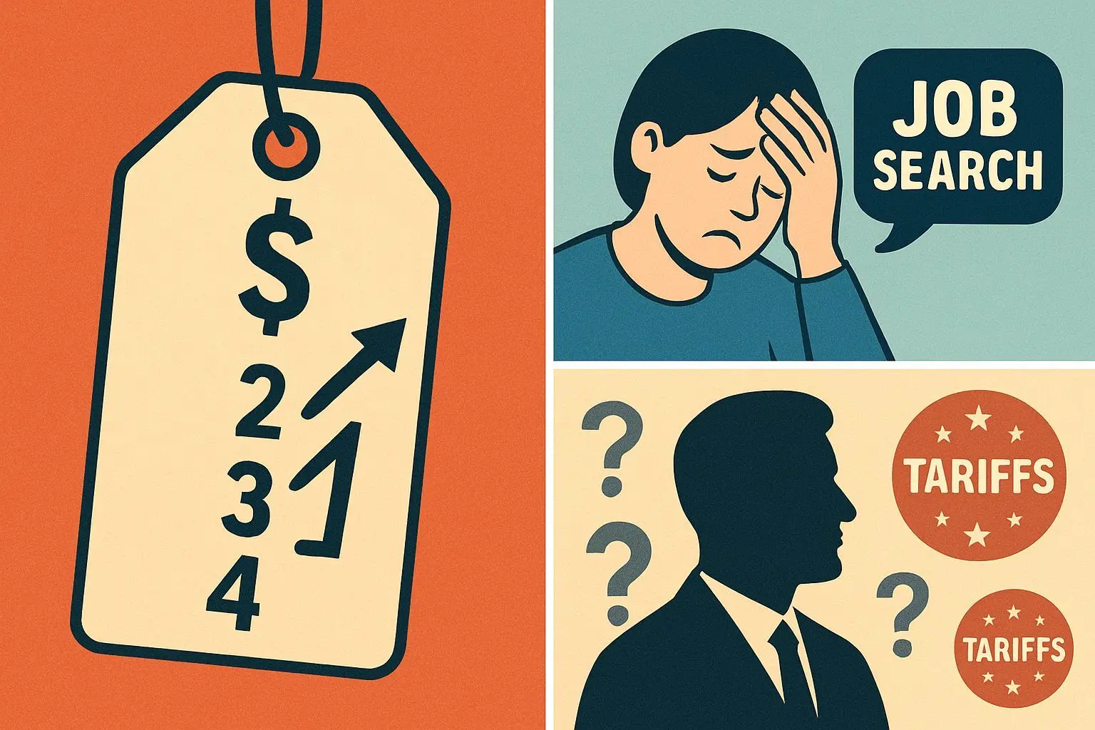 🔍 꺾이지 않는 물가, 고용 불안, 정책 불확실성