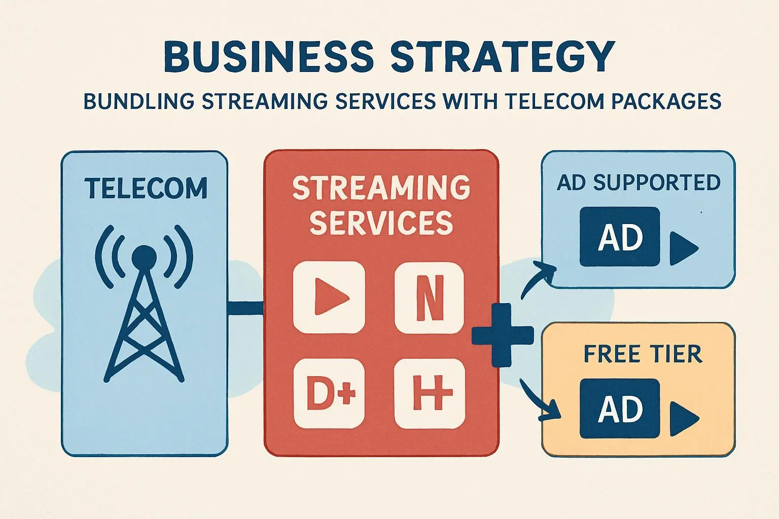 📌 기업들의 생존 전략: 번들링과 광고 모델