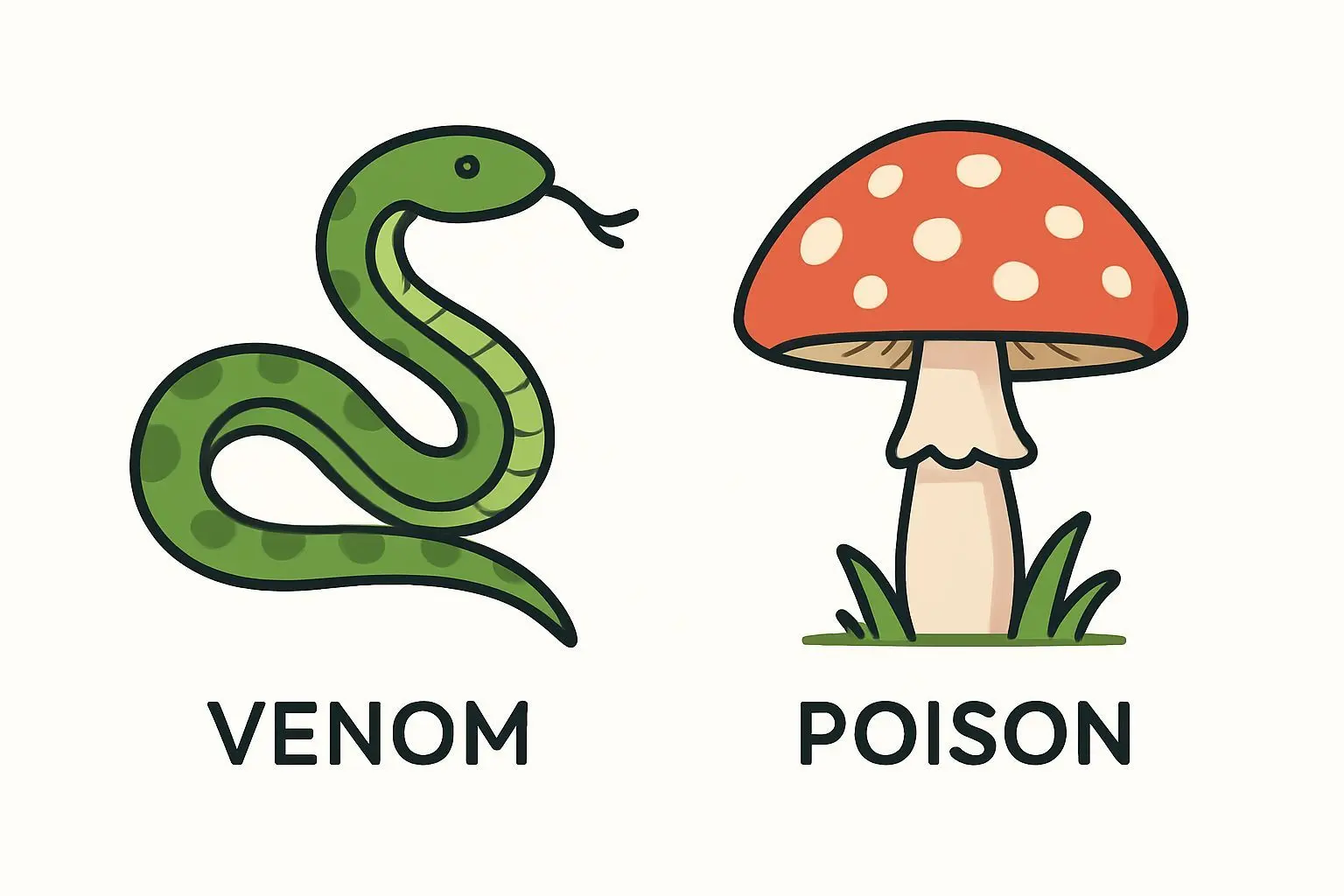 🐍 베놈과 포이즌, 주입하는 독과 먹는 독의 차이