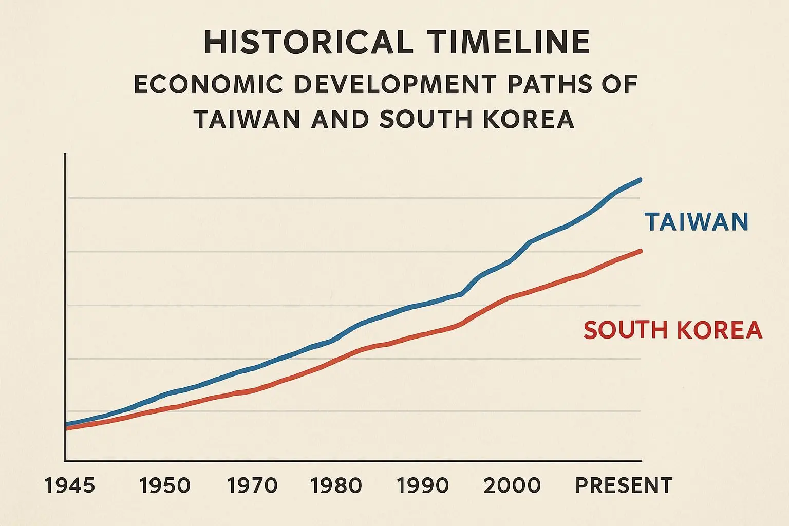📝 역사적 선택이 만든 두 경제의 분기점