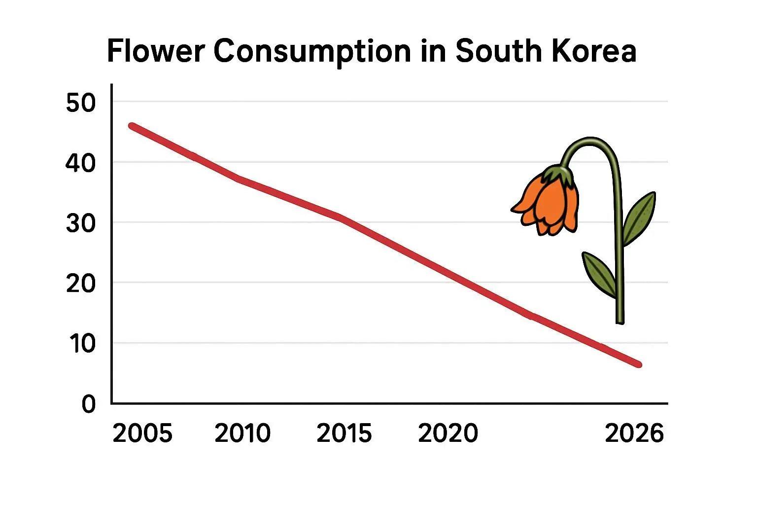 📉 한국인의 꽃 소비, 왜 이렇게 줄었을까?