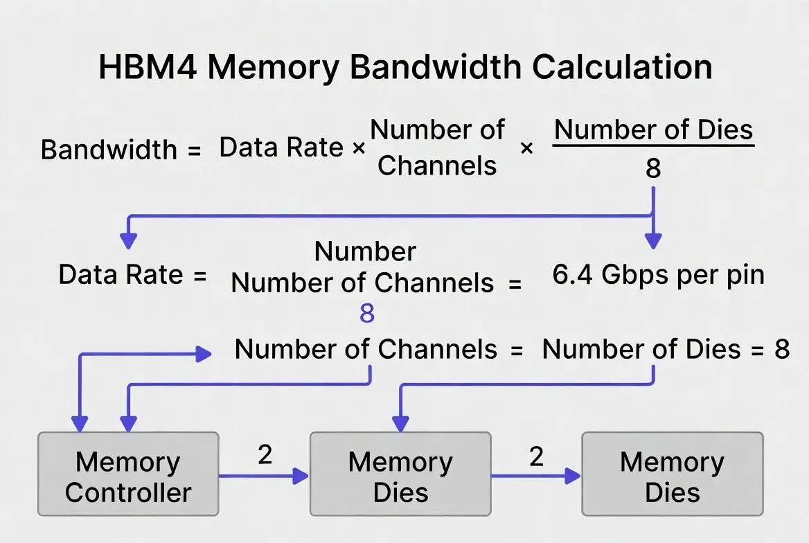 ⚙️ HBM4의 실제 성능과 대역폭 계산