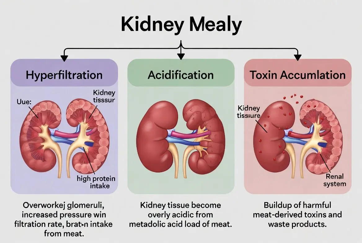 ⚙️ 고기가 콩팥을 망가뜨리는 3가지 경로