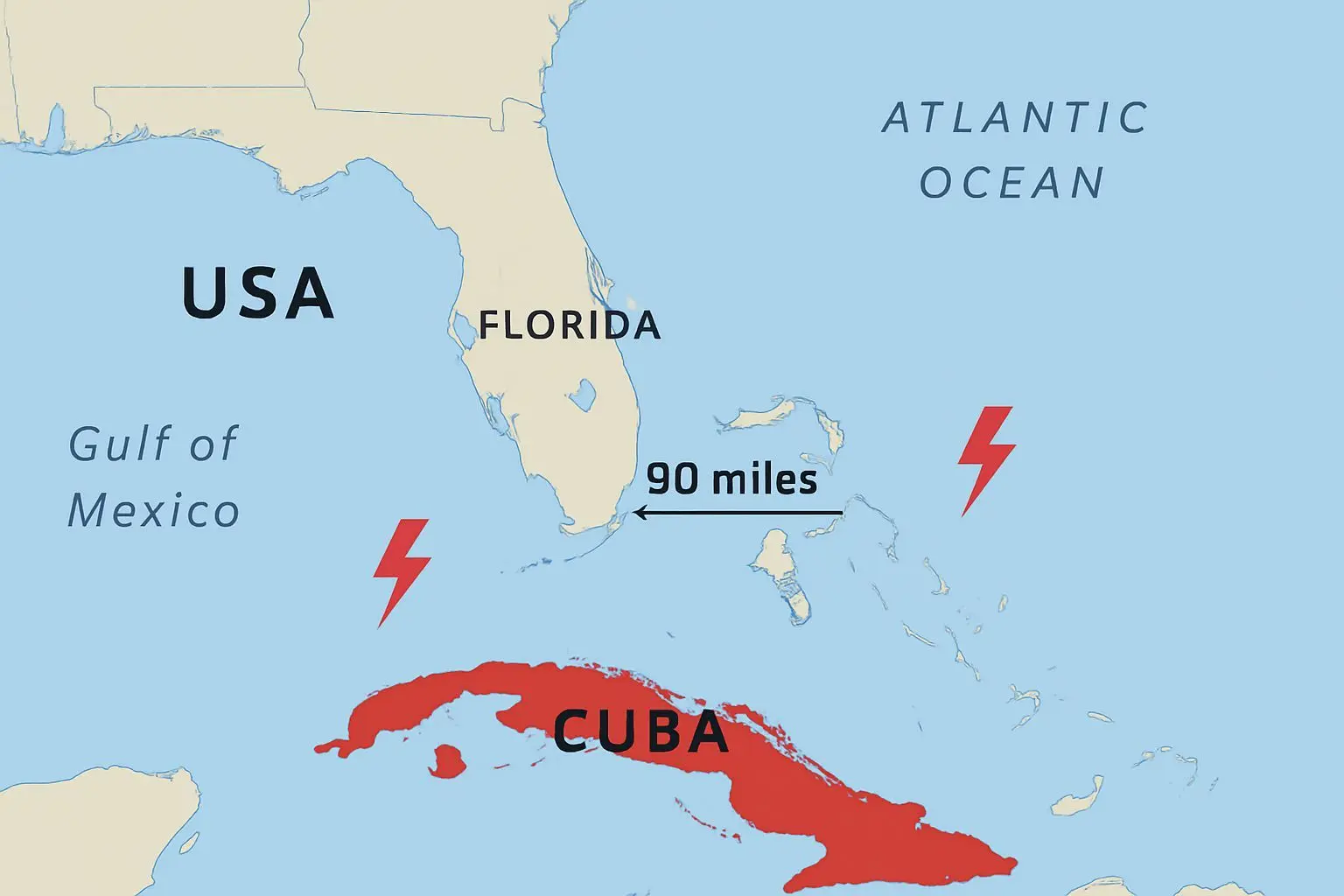 📌 플로리다에서 90마일, 다음 화약고는 쿠바