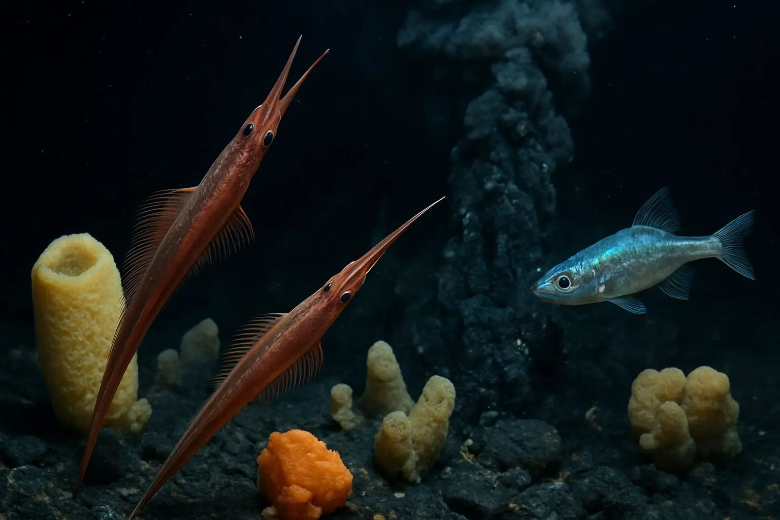 🔍 열수분출구 주변, 신비로운 심해 생명체들