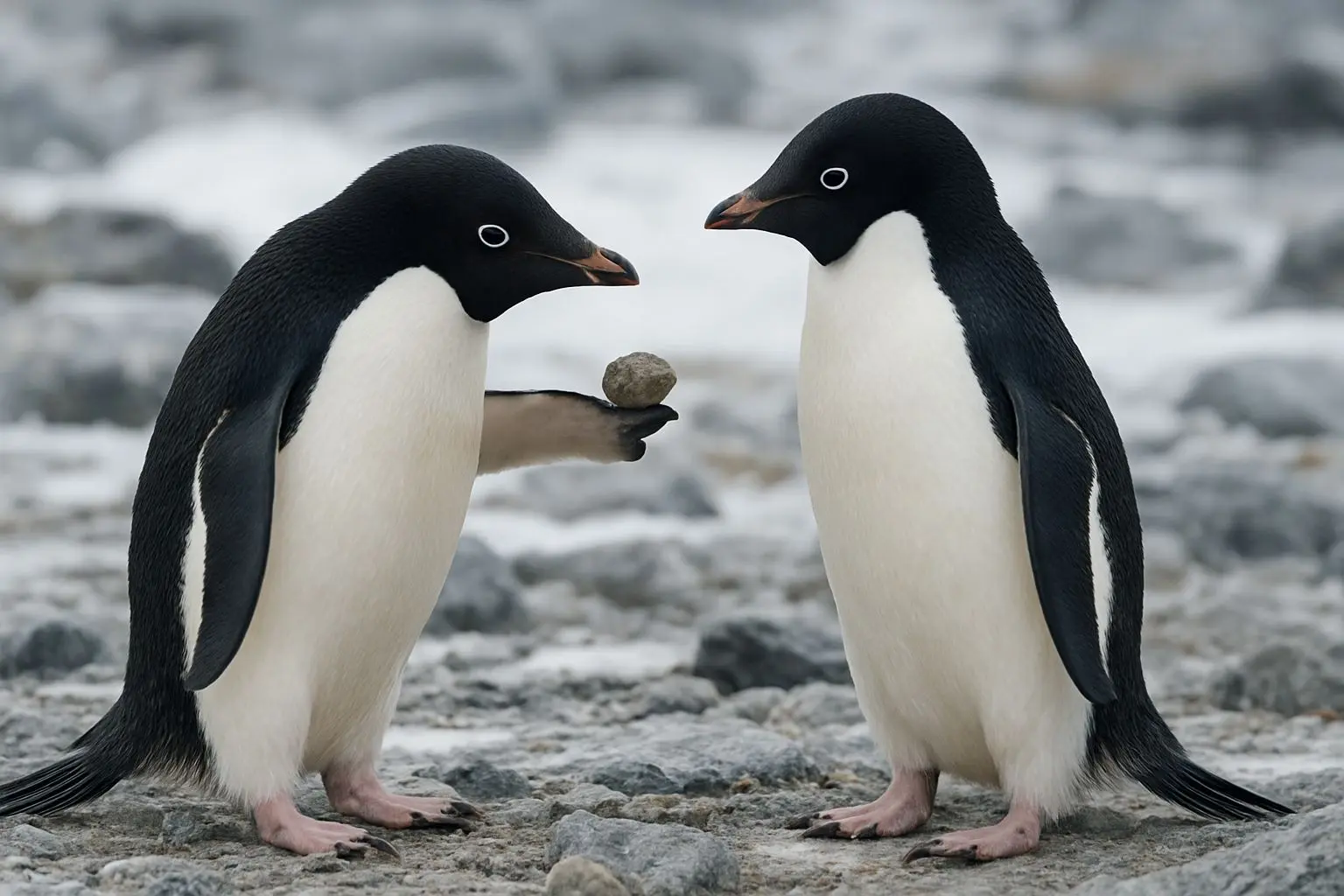 💖 로맨티스트 아델리 펭귄의 돌 선물