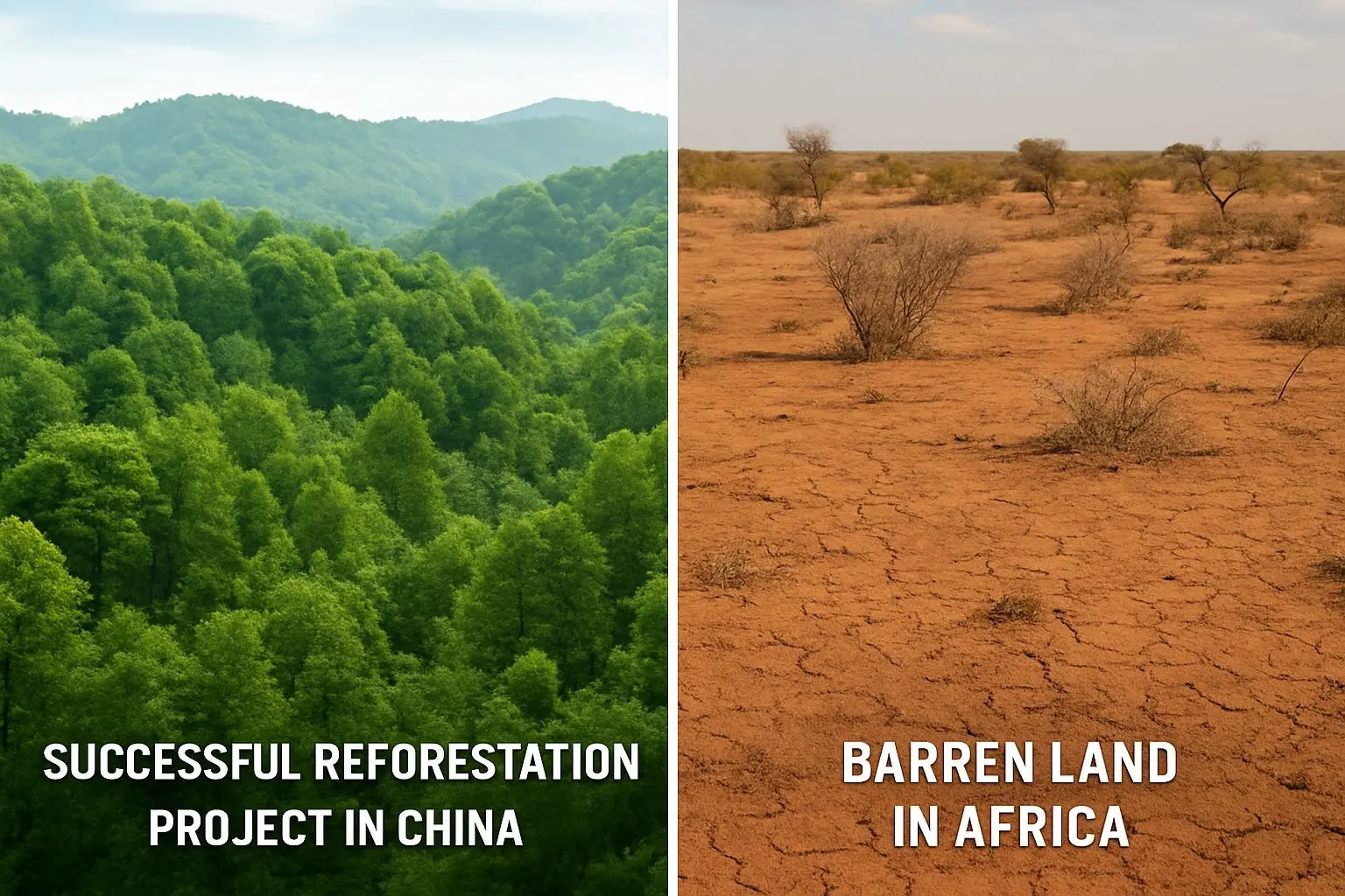 🌍 성공과 도전: 중국과 아프리카의 사막화 방지