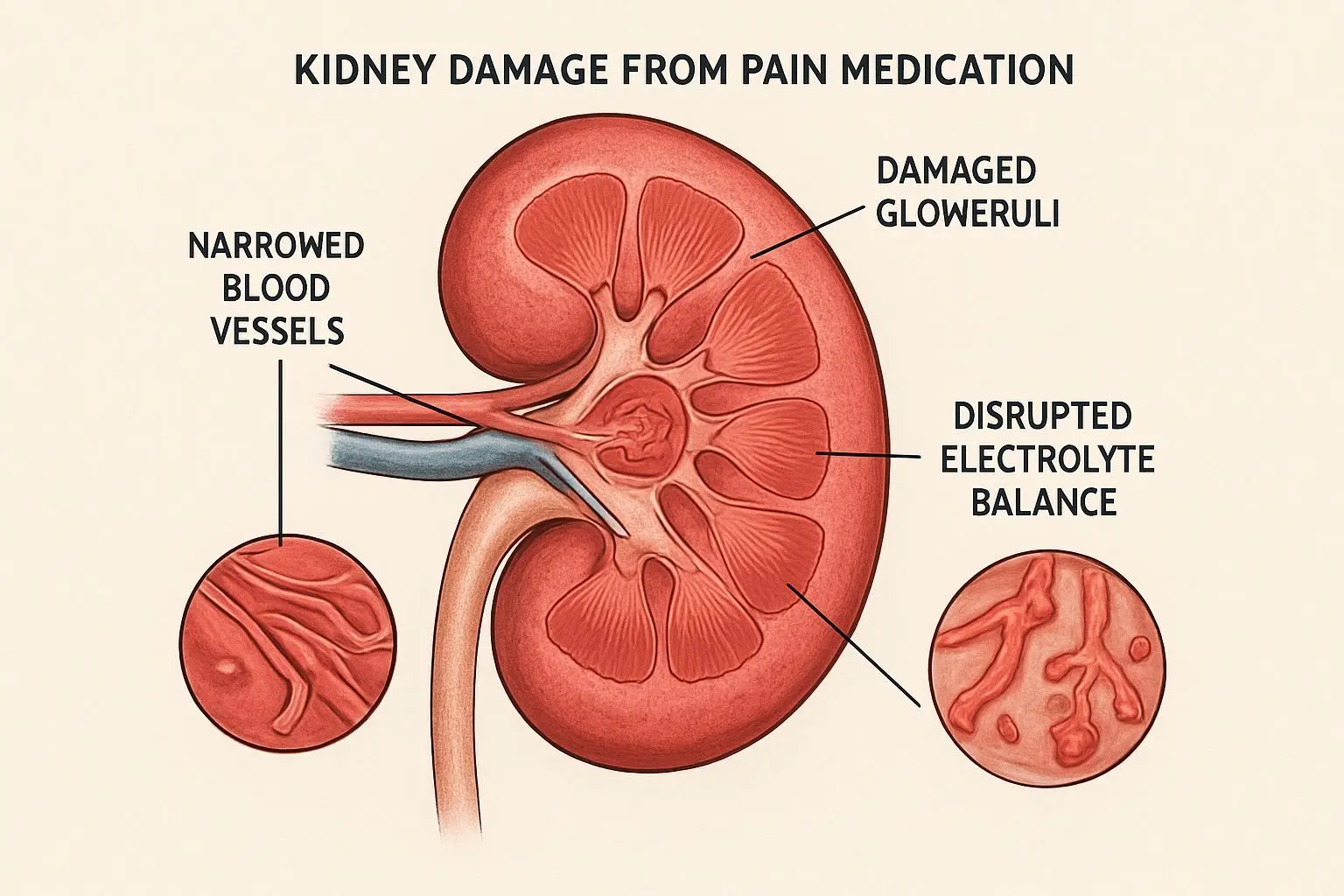 ⚙️ 소염 진통제가 콩팥을 망가뜨리는 3가지 경로