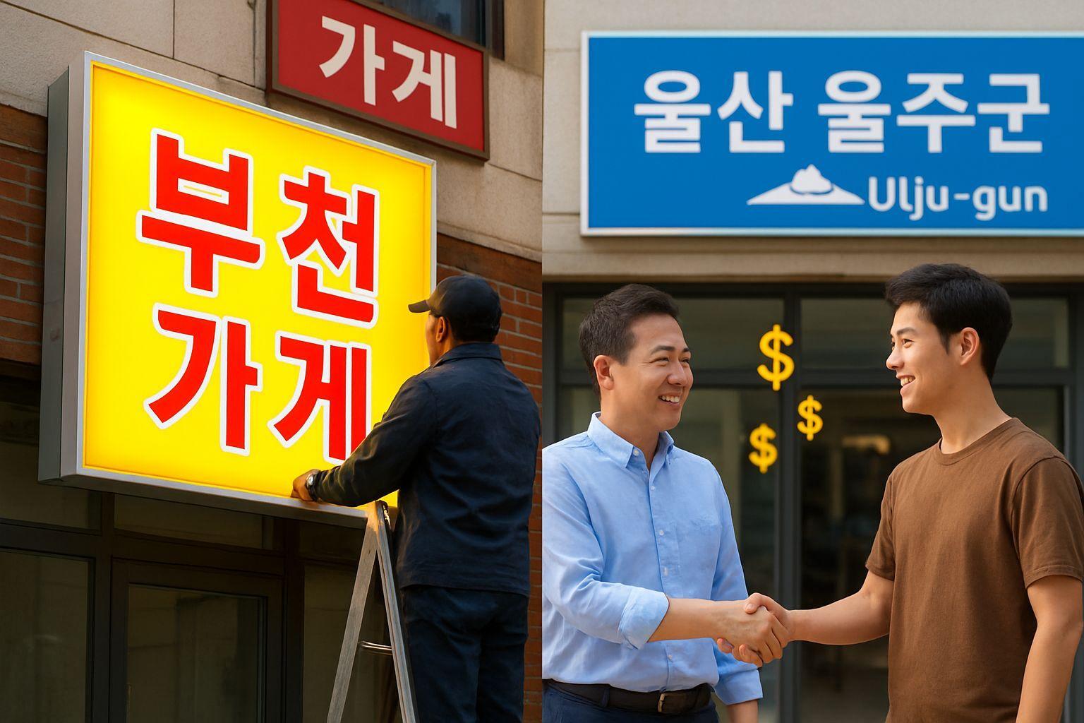 ⚙️ 부천시 & 울주군: 2026년 간판 개선 및 신규 고용 인건비 지원