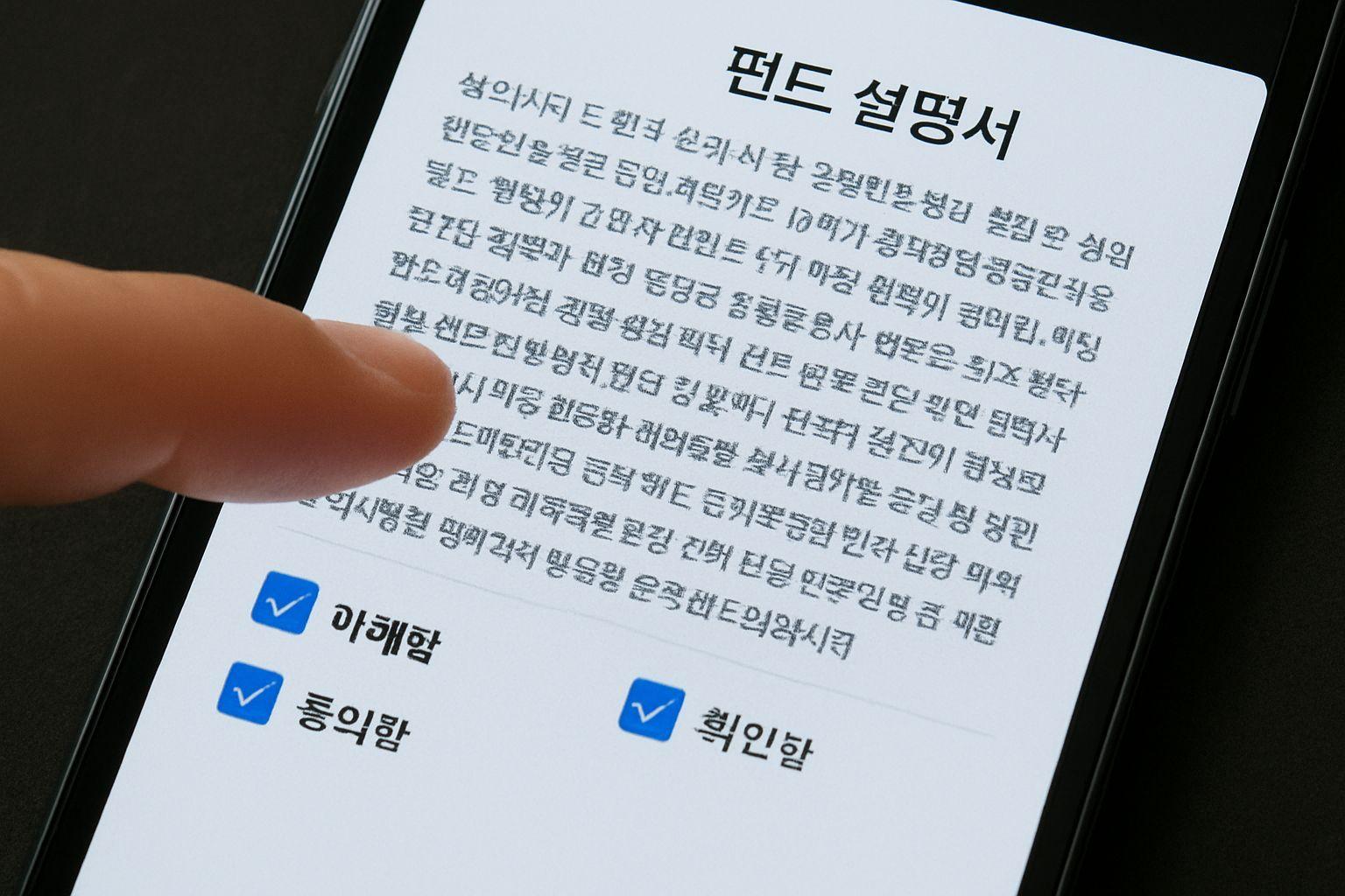 📝 MTS 펀드 주문, 설명서 확인 및 매수 금액 입력