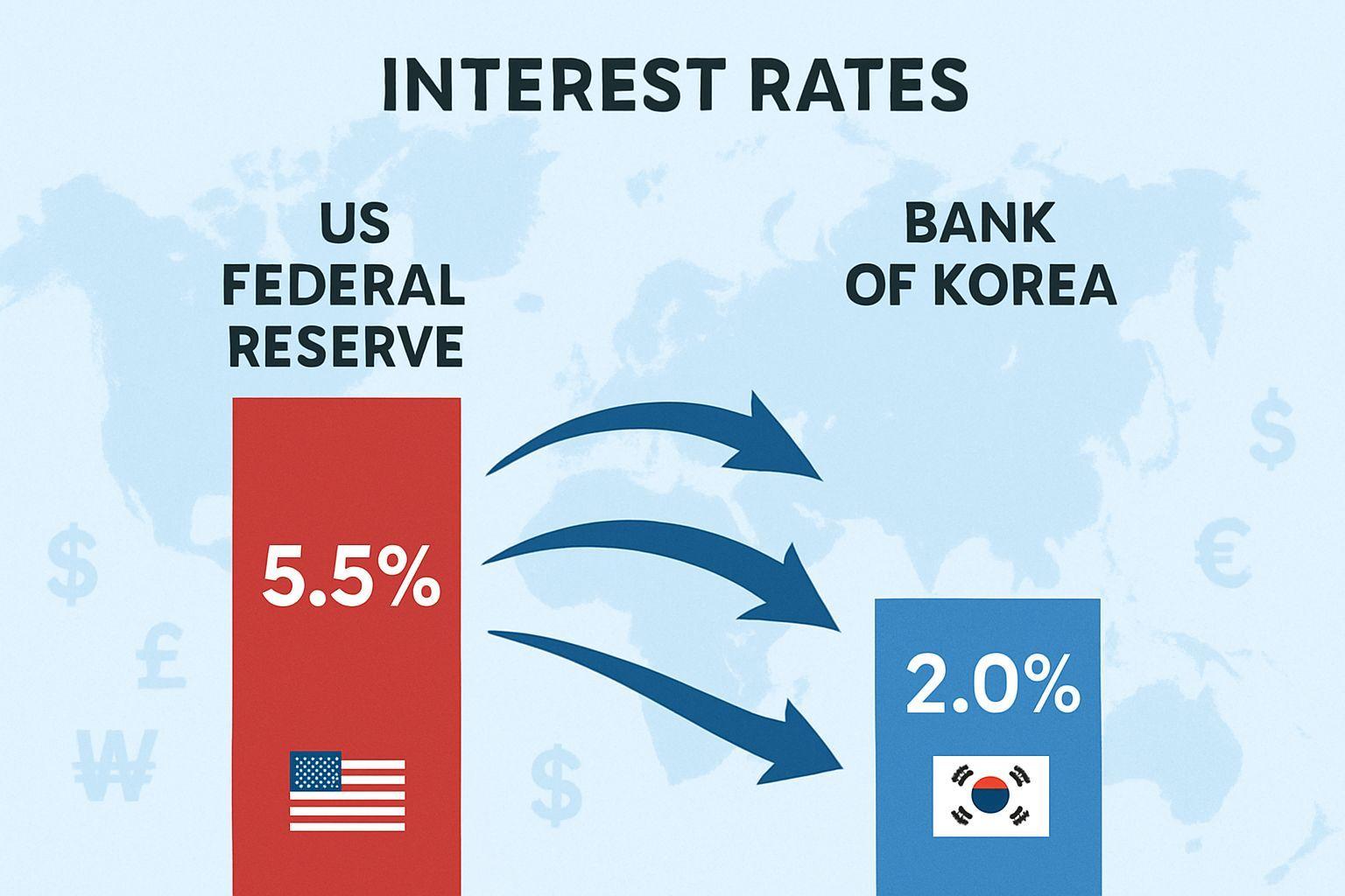 🔍 미국 금리 vs 한국 금리: 한국은행의 고민
