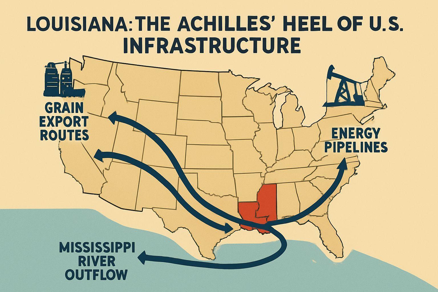 📌 루이지애나의 아킬레스건: 미국 전체를 마비시키는 중요성
