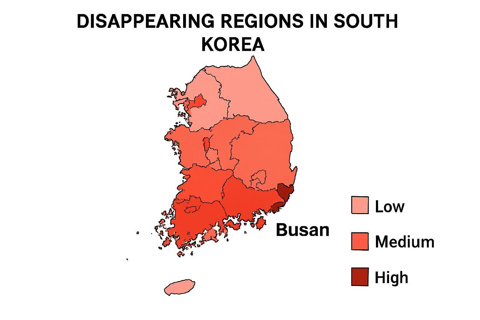 ⚠️ 한국의 현실: 부산까지 소멸 위험 단계 진입