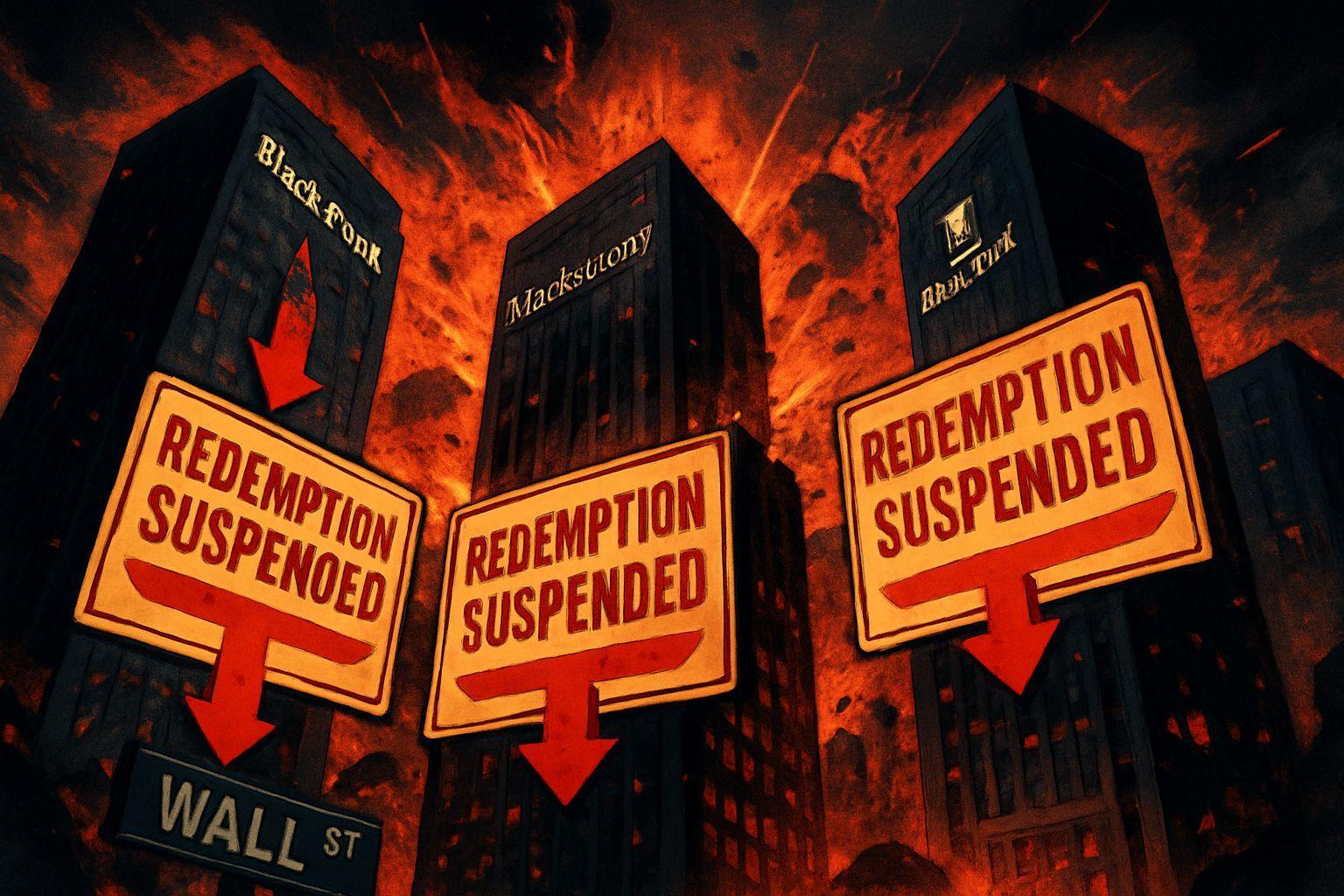 🔍 월가 펀드 폭탄, 세계 최대 운용사들이 환매를 중단한 이유