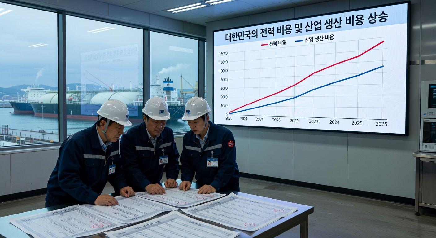 📈 한국 경제에 닥친 직접적 충격: 전력비용과 산업원가 상승